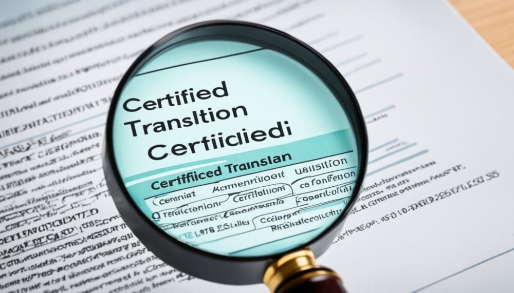 certified translation services