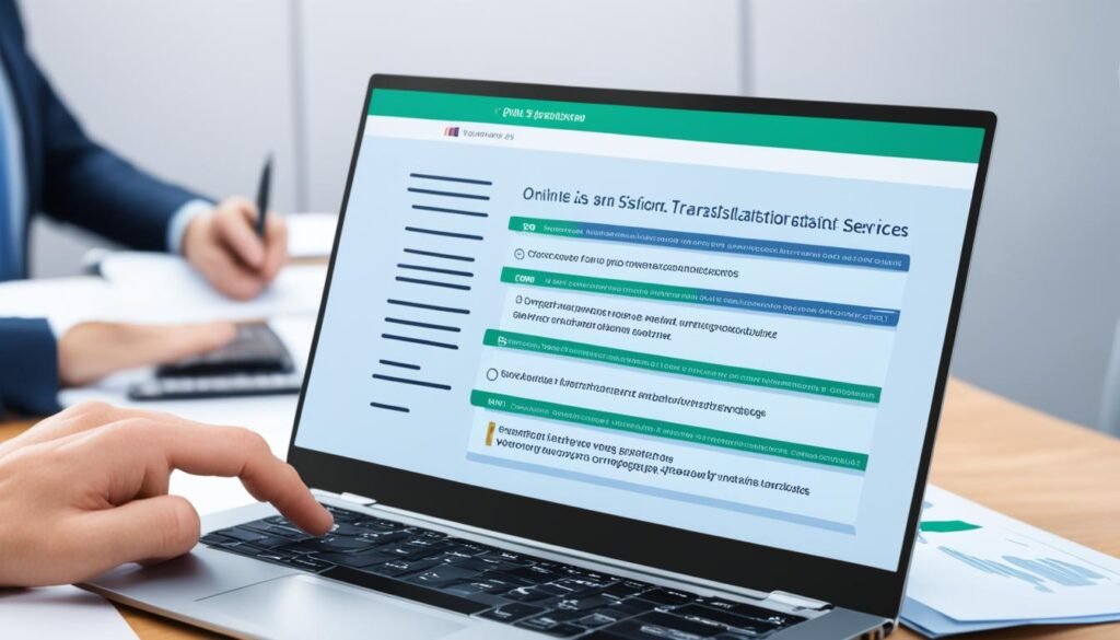 online and on-site translation services