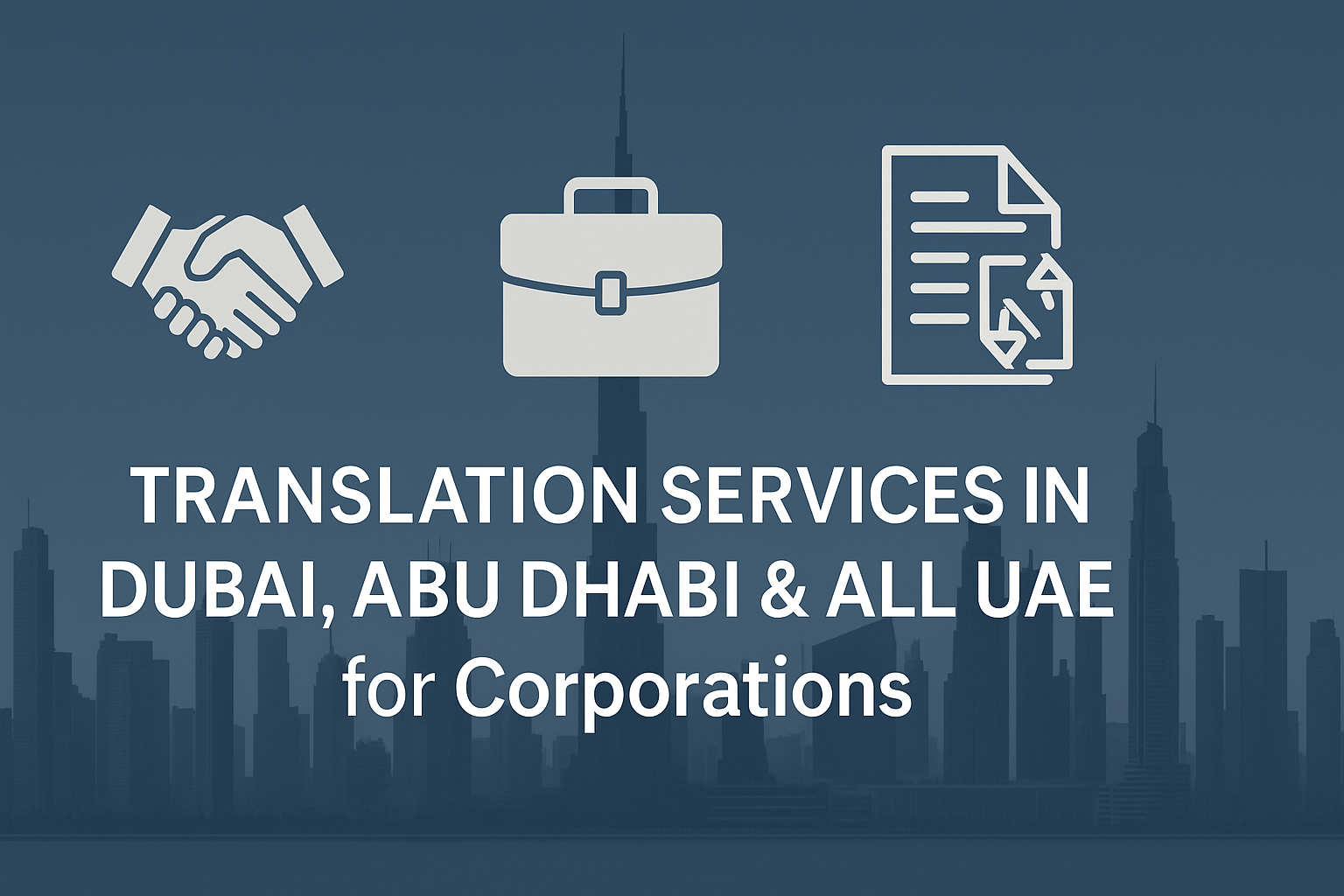 Translation services in Dubai, Abu Dhabi & All UAE for Corporations
