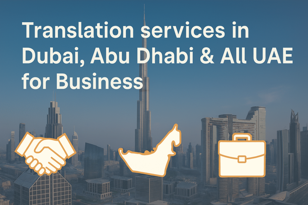 Translation services in Dubai, Abu Dhabi & All UAE for Business
