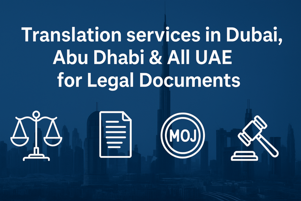 Translation services in Dubai, Abu Dhabi & All UAE for Legal Documents