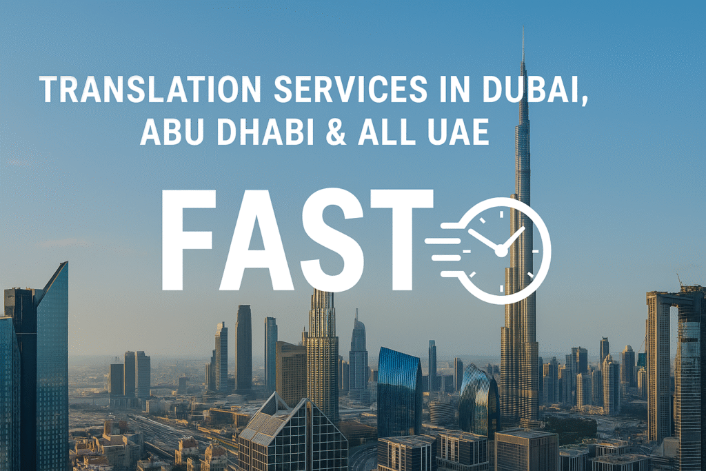 Translation services in Dubai, Abu Dhabi & All UAE Fast