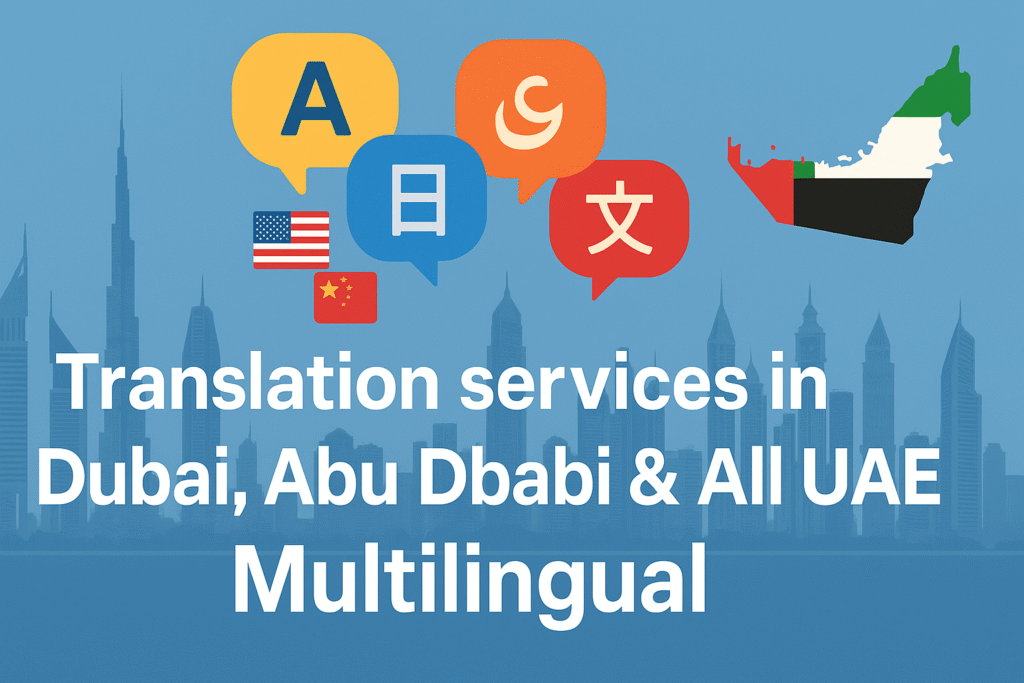 Translation services in Dubai, Abu Dhabi & All UAE Multilingual