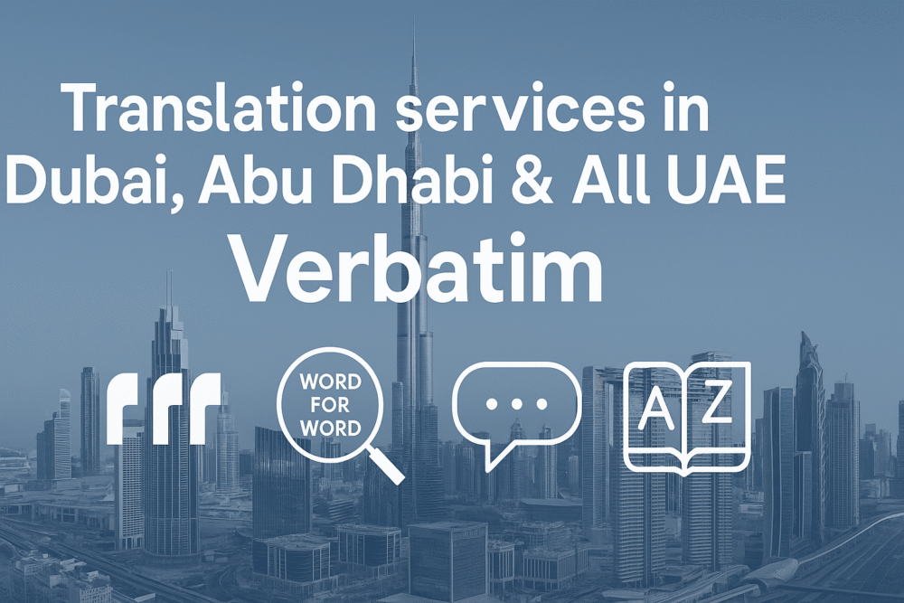 Translation services in Dubai, Abu Dhabi & All UAE Verbatim