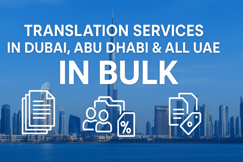Translation services in Dubai, Abu Dhabi & All UAE in Bulk