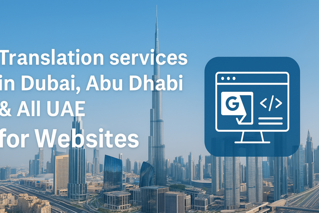 Translation services in Dubai, Abu Dhabi & All UAE for Websites