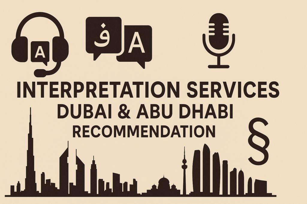 interpretation services Dubai & Abu Dhabi recommendation
