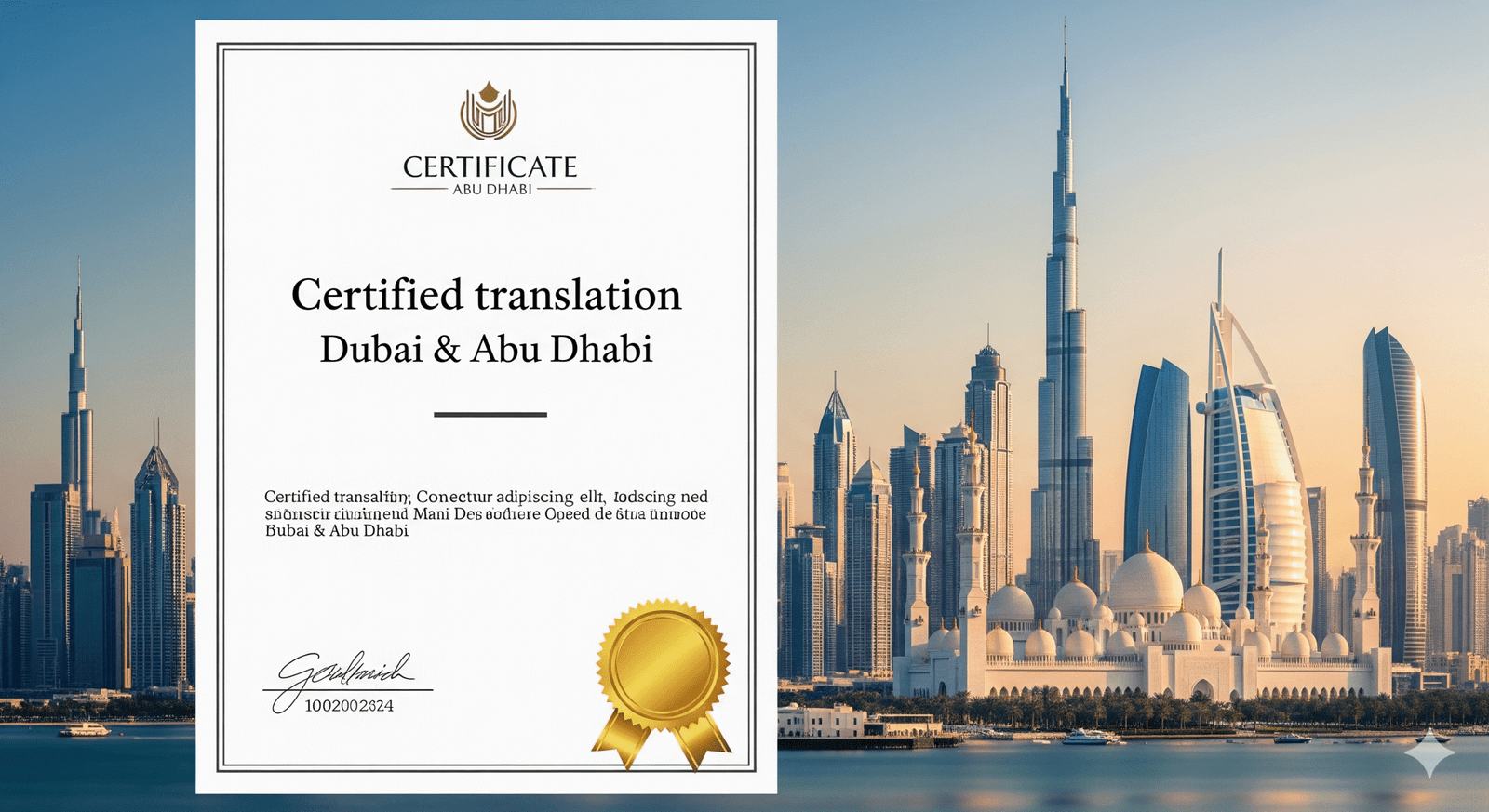 Certified translation Dubai & Abu Dhabi