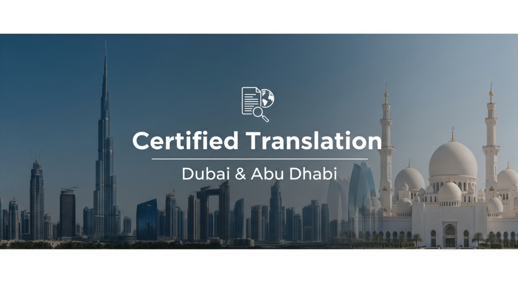 Certified translation Dubai & Abu Dhabi